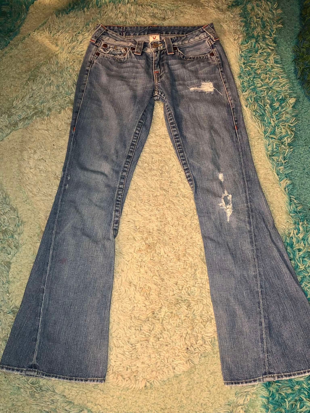 Vintage True Religion "Joey" low-rise flare jeans Size 28